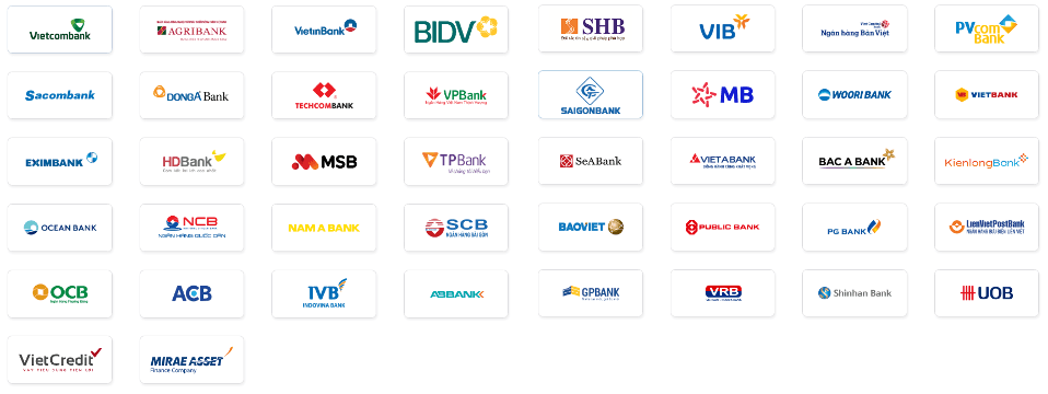 Danh sách ngân hàng/ Ví điện tử hỗ trợ thanh toán và khuyến mãi với VNPAY