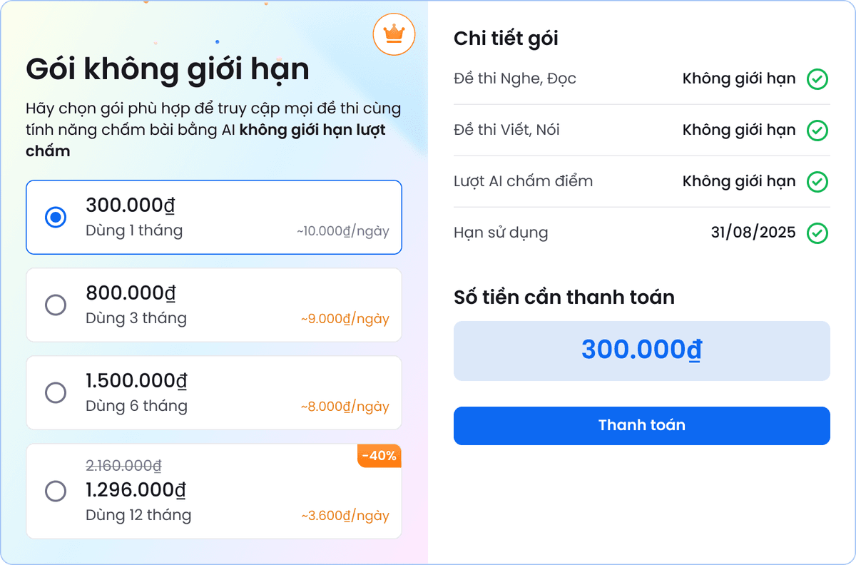 Chi tiết thực hiện thanh toán 2